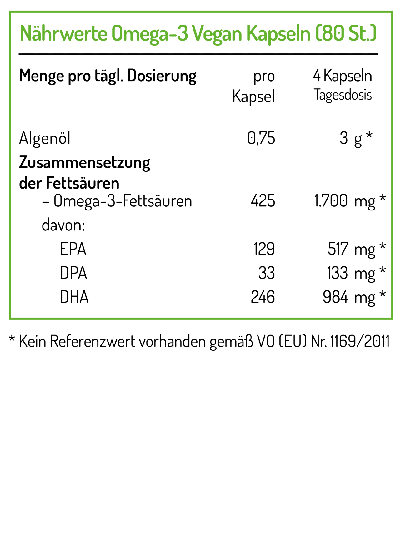 Omega 3 Vegan Kapseln